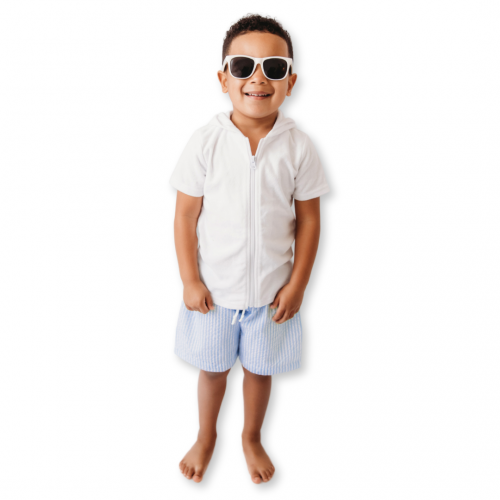 Blank Boy's Terry Cloth Swim Cover Shirt